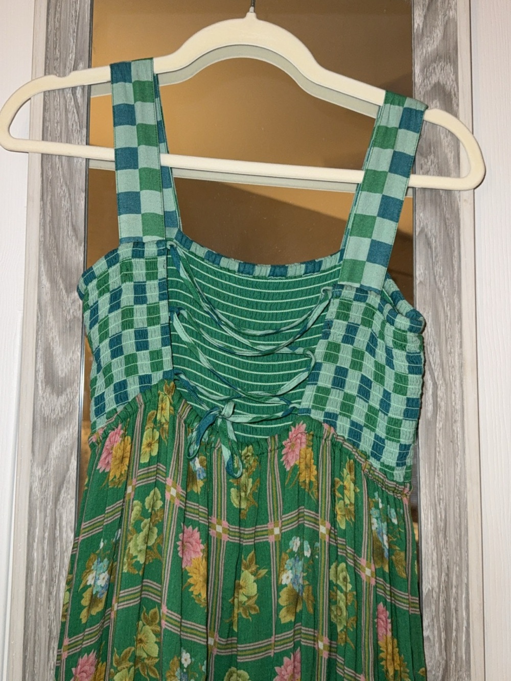 Spell "Flora" Strappy Maxi Dress featuring a vibrant green floral print Size XS - Picture 8 of 10